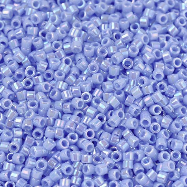 SEED J020 DB1577 1 MIYUKI DB1577 Delica Beads 11/0 - Opaque Agate Blue AB, 100g/bag