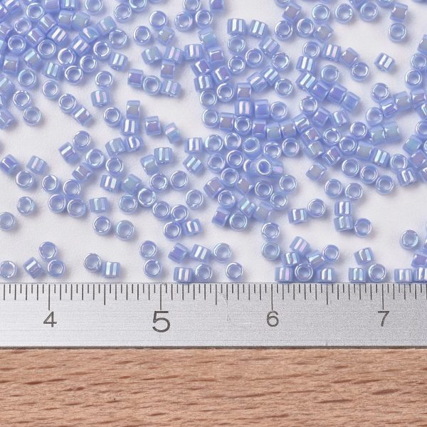 SEED J020 DB1577 2 MIYUKI DB1577 Delica Beads 11/0 - Opaque Agate Blue AB, 100g/bag