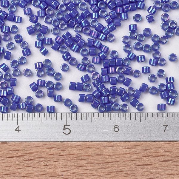 SEED J020 DB1578 2 MIYUKI DB1578 Delica Beads 11/0 - Opaque Cyan Blue AB, 100g/bag