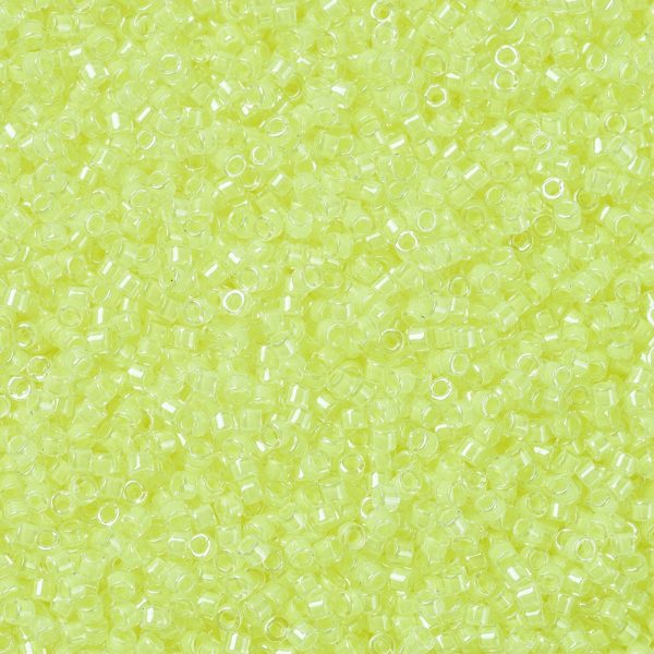 SEED J020 DB2031 1 MIYUKI DB2031 Delica Beads 11/0 - Transparent Glow in the Dark Lime Aid, 100g/bag