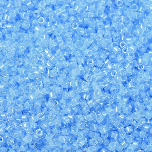 SEED J020 DB2039 1 MIYUKI DB2039 Delica Beads 11/0 - Transparent Glow in the Dark Ocean Blue, 100g/bag