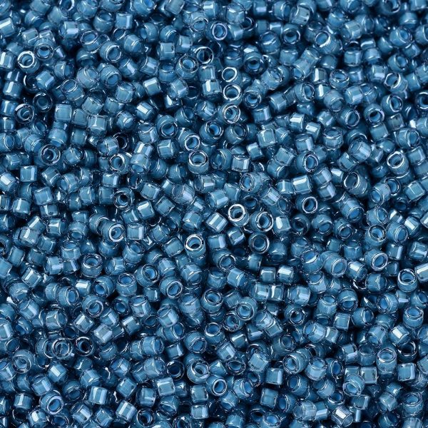 SEED J020 DB2054 1 MIYUKI DB2054 Delica Beads 11/0 - Transparent Glow in the Dark Teal Blue, 100g/bag
