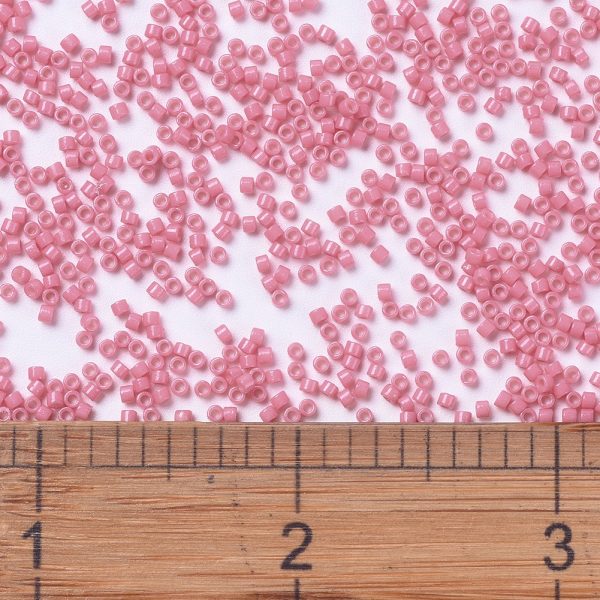 SEED J020 DB2115 2 MIYUKI DB2115 Delica Beads 11/0 - Duracoat Dyed Opaque Guava, 100g/bag