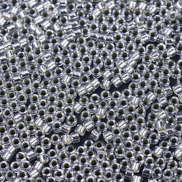 X SEED J020 DB0041 1 MIYUKI DB0041 Delica Beads 11/0 - Transparent Silver-Lined Crystal, about 2000pcs/10g