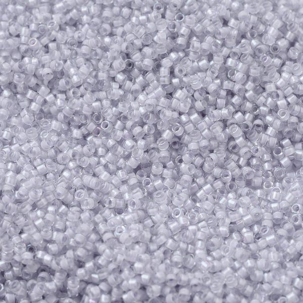 X SEED J020 DB0080 1 MIYUKI DB0080 Delica Beads 11/0 - Transparent Pale Violet Lined, about 2000pcs/10g