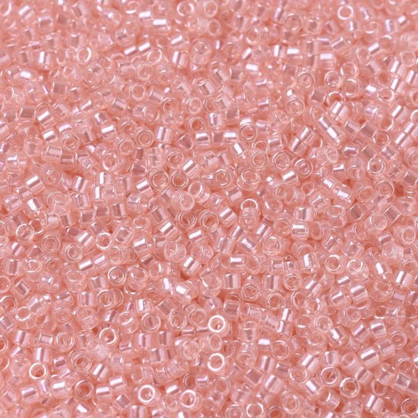 X SEED J020 DB0106 1 MIYUKI DB0106 Delica Beads 11/0 - Transparent Shell Pink Luster, about 2000pcs/10g