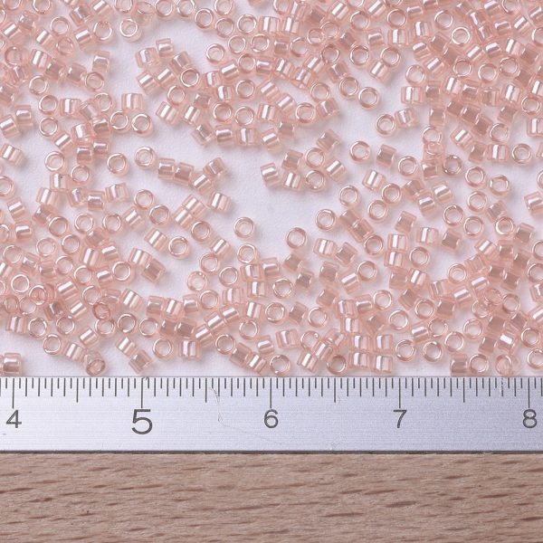 X SEED J020 DB0106 2 MIYUKI DB0106 Delica Beads 11/0 - Transparent Shell Pink Luster, about 2000pcs/10g