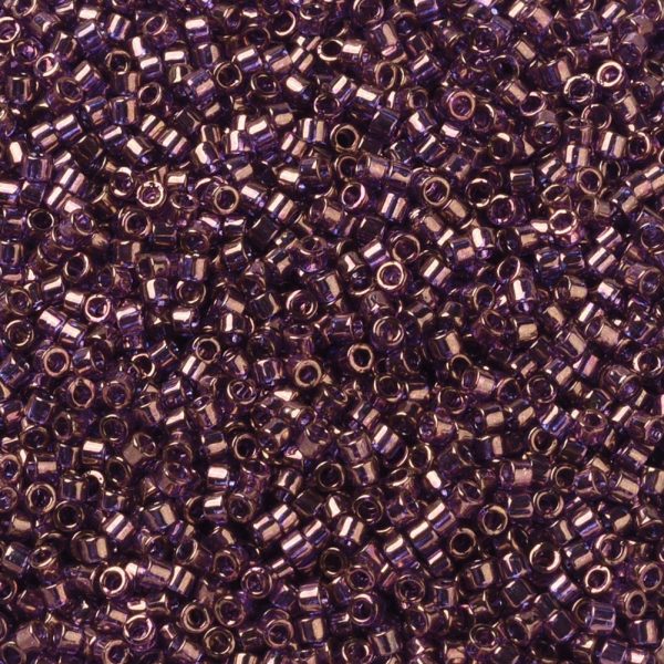 X SEED J020 DB0117 1 MIYUKI DB0117 Delica Beads 11/0 - Transparent Violet Gold Luster, about 2000pcs/10g