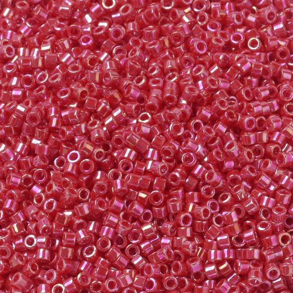X SEED J020 DB0159 1 MIYUKI DB0159 Delica Beads 11/0 - Opaque Vermillion Red AB, about 2000pcs/10g