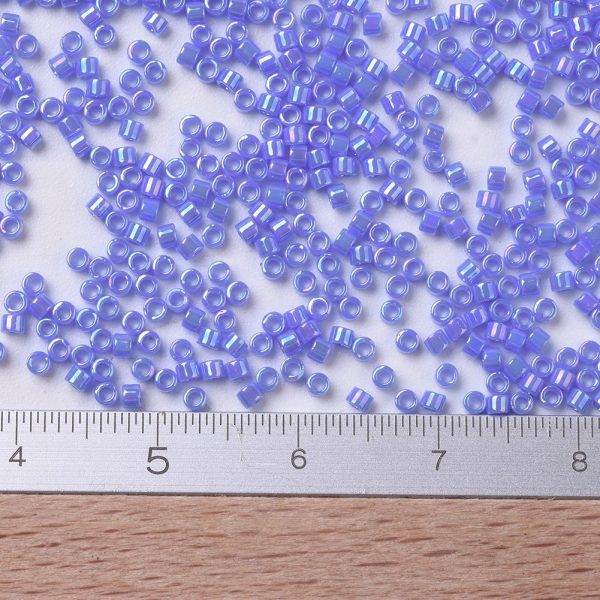 X SEED J020 DB0167 2 MIYUKI DB0167 Delica Beads 11/0 - Opaque Med Blue AB, about 2000pcs/10g
