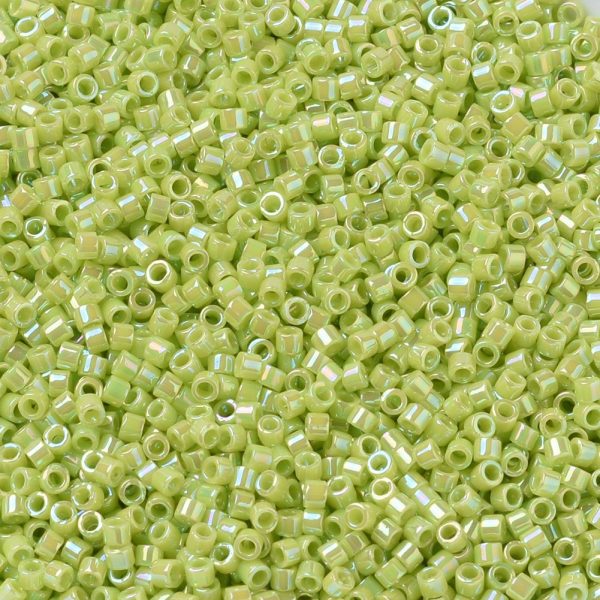X SEED J020 DB0169 1 MIYUKI DB0169 Delica Beads 11/0 - Opaque Chartreuse AB, about 2000pcs/10g