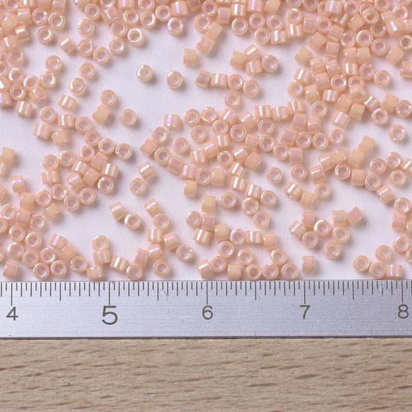 X SEED J020 DB0207 2 MIYUKI DB0207 Delica Beads 11/0 - Opaque Tea Rose Luster, about 2000pcs/10g