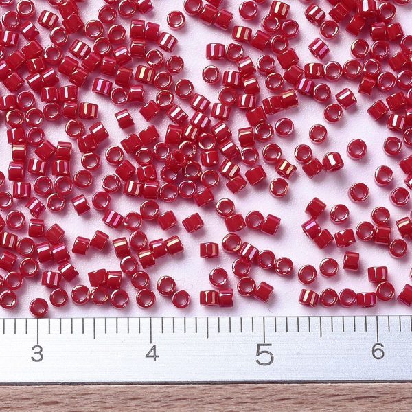 X SEED J020 DB0214 2 MIYUKI DB0214 Delica Beads 11/0 - Opaque Red Luster, about 2000pcs/10g