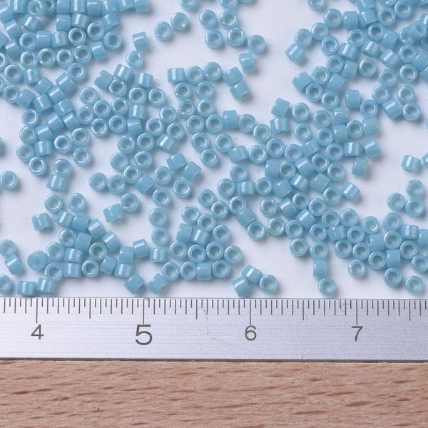 X SEED J020 DB0218 2 MIYUKI DB0218 Delica Beads 11/0 - Opaque Med Turquoise Blue Luster, about 2000pcs/10g
