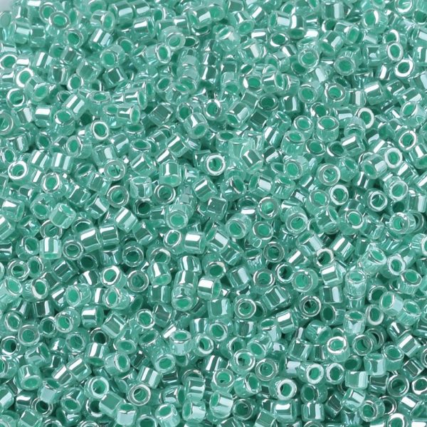 X SEED J020 DB0238 1 MIYUKI DB0238 Delica Beads 11/0 - Alabaster Aqua Green Ceylon, about 2000pcs/10g