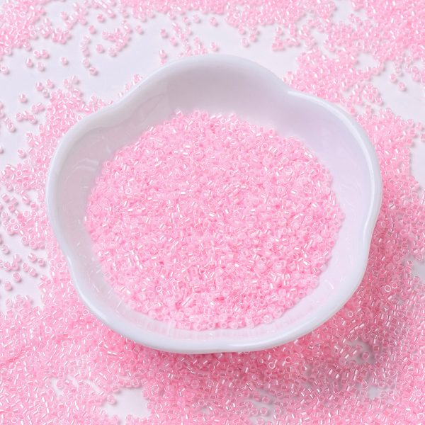 X SEED J020 DB0244 MIYUKI DB0245 Delica Beads 11/0 - Alabaster Cotton Candy Pink Ceylon, about 2000pcs/10g