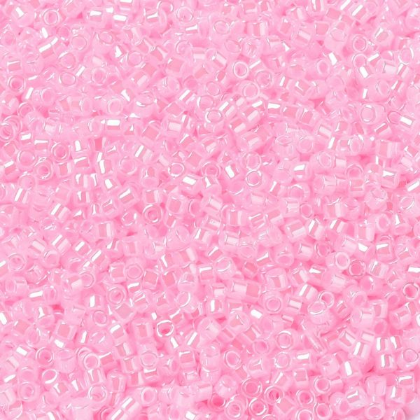 X SEED J020 DB0244 1 MIYUKI DB0244 Delica Beads 11/0 - Alabaster Pink Ceylon, about 2000pcs/10g