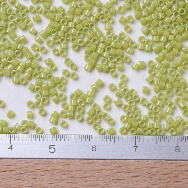 X SEED J020 DB0262 2 MIYUKI DB0262 Delica Beads 11/0 - Opaque Chartreuse Luster, about 2000pcs/10g