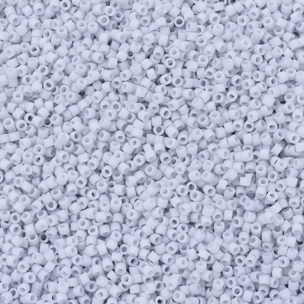 X SEED J020 DB0357 1 MIYUKI DB0357 Delica Beads 11/0 - Matte Opaque Pale Blue Gray, 10g/bag