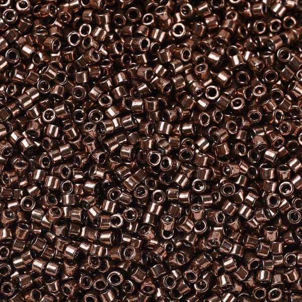 X SEED J020 DB0460 1 MIYUKI DB0460 Delica Beads 11/0 - Opaque Galvanized Cinnamon Brown, 10g/bag
