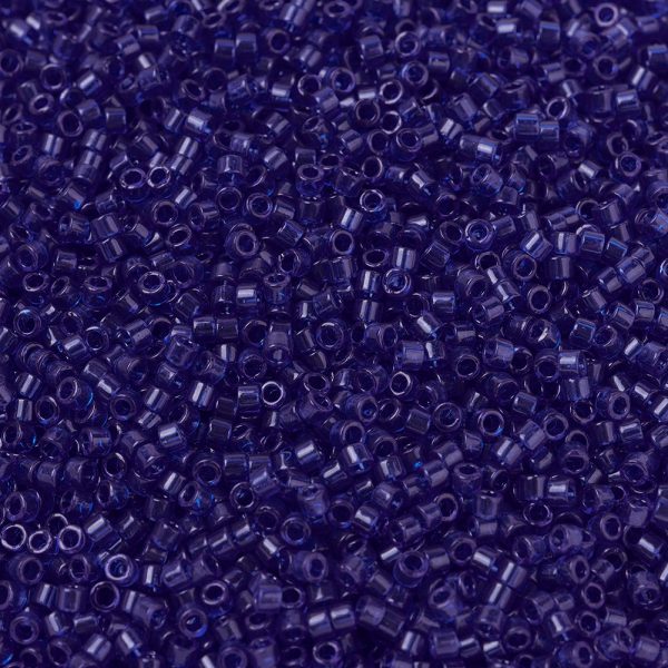 X SEED J020 DB0707 1 MIYUKI DB0707 Delica Beads 11/0 - Transparent Cobalt, about 2000pcs/10g