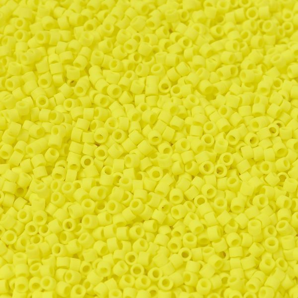 X SEED J020 DB0751 1 MIYUKI DB0751 Delica Beads 11/0 - Matte Opaque Yellow, 10g/bag