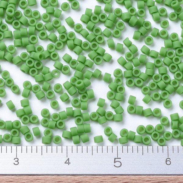 X SEED J020 DB0754 2 MIYUKI DB0754 Delica Beads 11/0 - Matte Opaque Green, 10g/bag