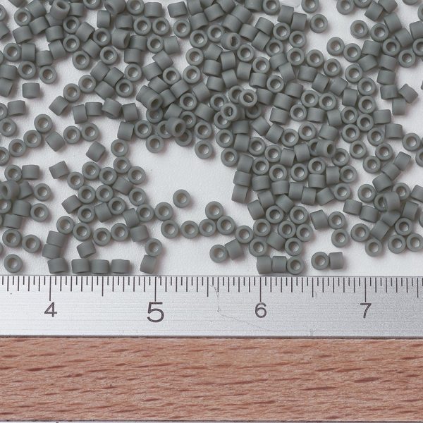 X SEED J020 DB0761 2 MIYUKI DB0761 Delica Beads 11/0 - Matte Opaque Gray, 10g/bag