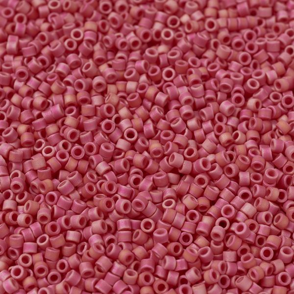 X SEED J020 DB0874 1 MIYUKI DB0874 Delica Beads 11/0 - Matte Opaque Red AB, 10g/bag