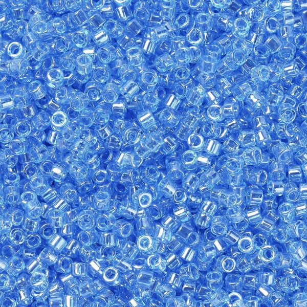 X SEED J020 DB1229 1 MIYUKI DB1229 Delica Beads 11/0 - Transparent Ocean Blue Luster, about 2000pcs/10g