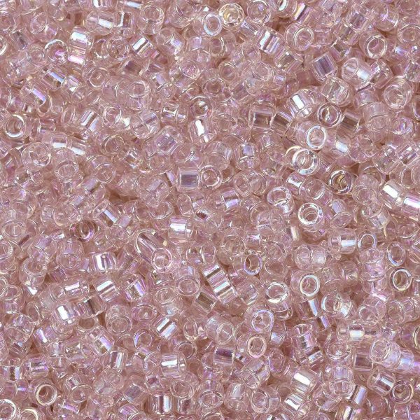 X SEED J020 DB1243 1 MIYUKI DB1243 Delica Beads 11/0 - Transparent Pink Mist AB, about 2000pcs/10g