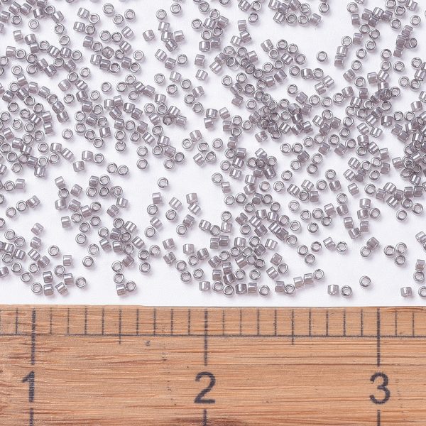 X SEED J020 DB1486 2 MIYUKI DB1486 Delica Beads 11/0 - Transparent Taupe Luster, about 2000pcs/10g