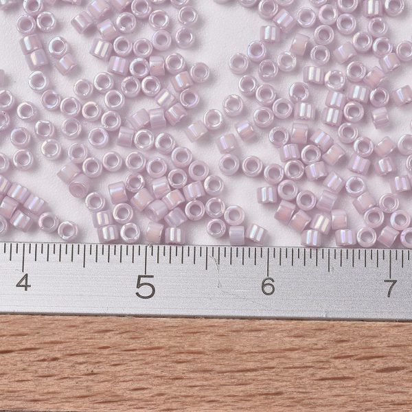 X SEED J020 DB1504 2 MIYUKI DB1504 Delica Beads 11/0 - Opaque Pale Rose AB, about 2000pcs/10g