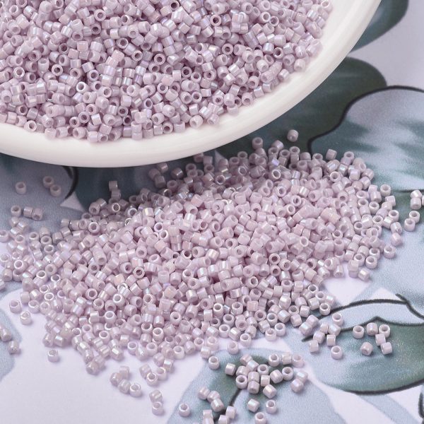 X SEED J020 DB1504 3 MIYUKI DB1504 Delica Beads 11/0 - Opaque Pale Rose AB, about 2000pcs/10g