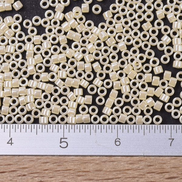 X SEED J020 DB1560 2 MIYUKI DB1560 Delica Beads 11/0 - Opaque Cream Luster, about 2000pcs/10g