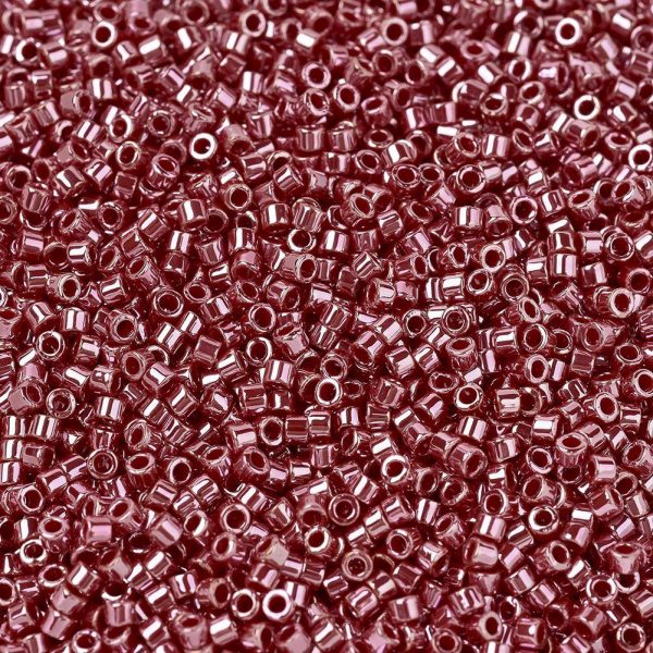 X SEED J020 DB1564 1 MIYUKI DB1564 Delica Beads 11/0 - Opaque Cadillac Red Luster, about 2000pcs/10g