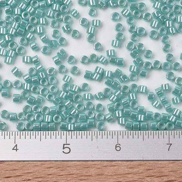 X SEED J020 DB1567 2 MIYUKI DB1567 Delica Beads 11/0 - Opaque Sea Opal Luster, about 2000pcs/10g