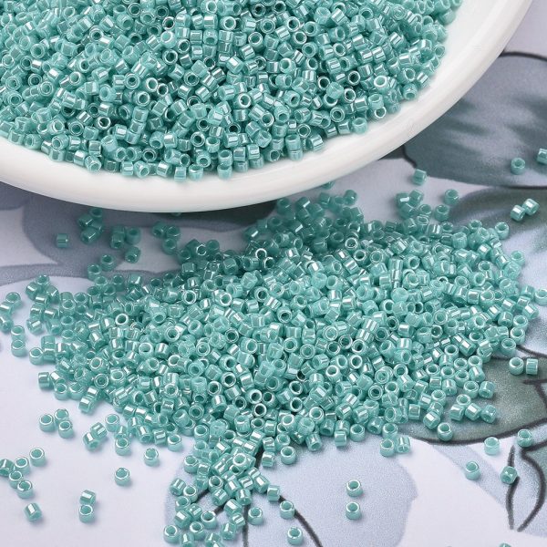 X SEED J020 DB1567 3 MIYUKI DB1567 Delica Beads 11/0 - Opaque Sea Opal Luster, about 2000pcs/10g