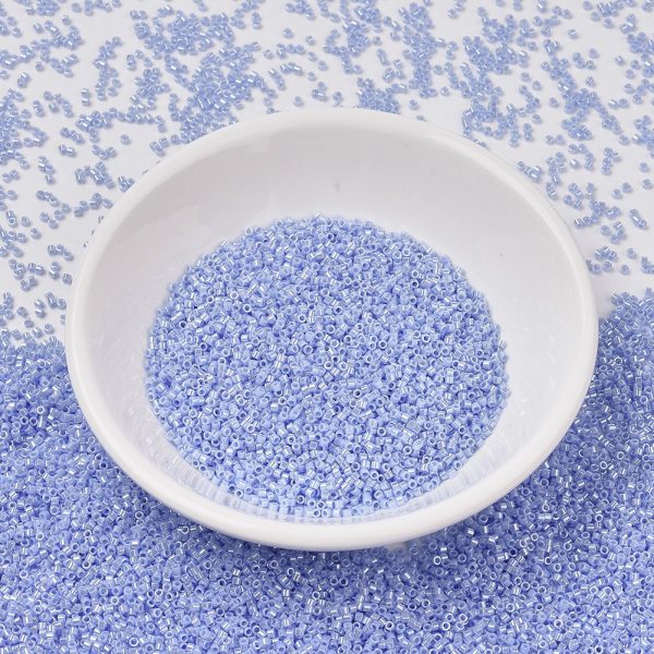 X SEED J020 DB1568 MIYUKI DB1568 Delica Beads 11/0 - Opaque Agate Blue Luster, about 2000pcs/10g