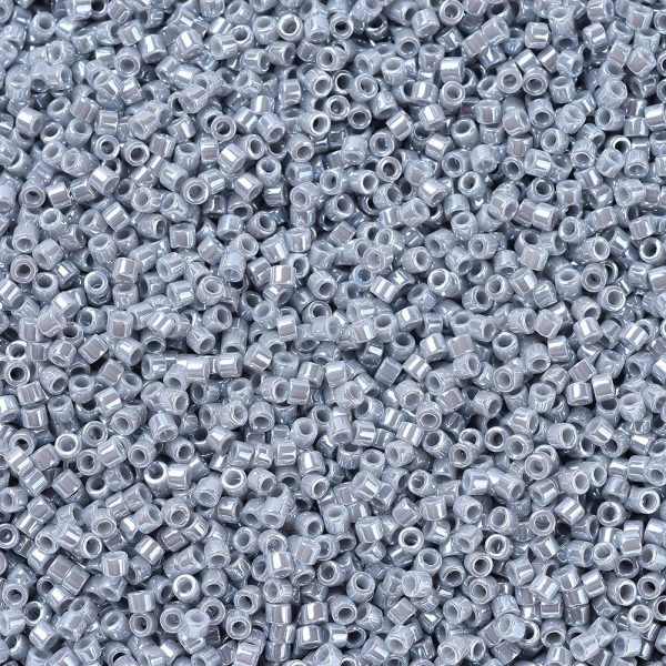 X SEED J020 DB1570 1 MIYUKI DB1570 Delica Beads 11/0 - Opaque Ghost Gray Luster, about 2000pcs/10g