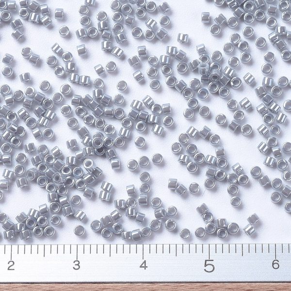 X SEED J020 DB1570 2 MIYUKI DB1570 Delica Beads 11/0 - Opaque Ghost Gray Luster, about 2000pcs/10g