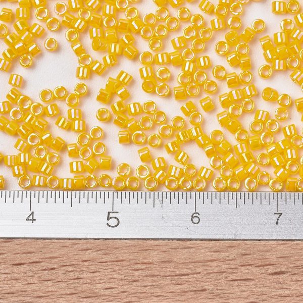 X SEED J020 DB1572 2 MIYUKI DB1572 Delica Beads 11/0 - Opaque Canary AB, about 2000pcs/10g