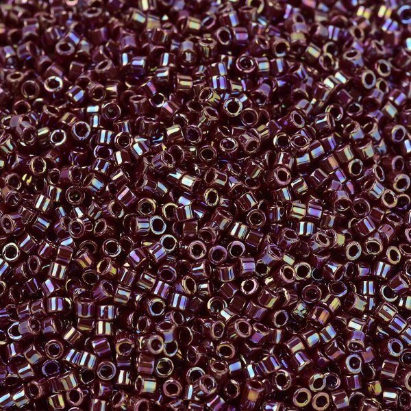 X SEED J020 DB1574 1 MIYUKI DB1574 Delica Beads 11/0 - Opaque Currant AB, about 2000pcs/10g