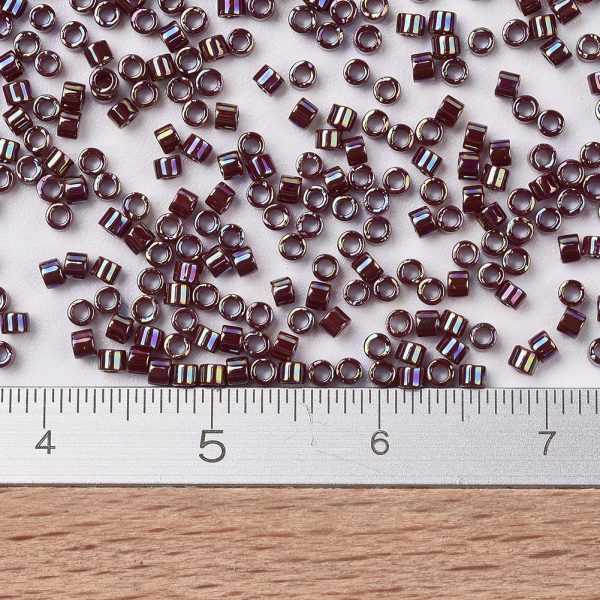 X SEED J020 DB1574 2 MIYUKI DB1574 Delica Beads 11/0 - Opaque Currant AB, about 2000pcs/10g