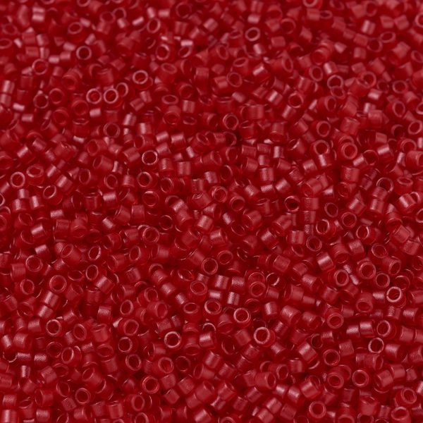 a646df5ff809802e1c4d35718b495eef MIYUKI DB0774 Delica Beads 11/0 - Dyed Semi-Frosted Transparent Red, 100g/bag