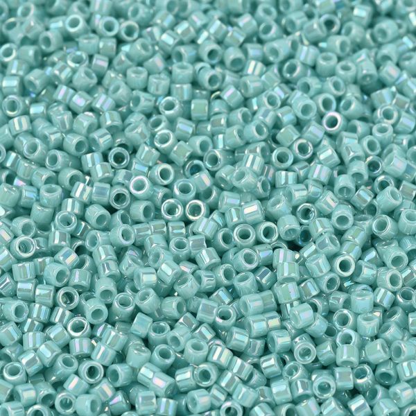 a730461e3ecbdcea40acfad67e2965bd MIYUKI DB1576 Delica Beads 11/0 - Opaque Sea Opal AB, 100g/bag