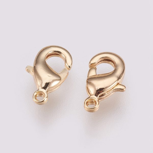 Gold Plated Brass Lobster Claw Clasps, Nickel Free