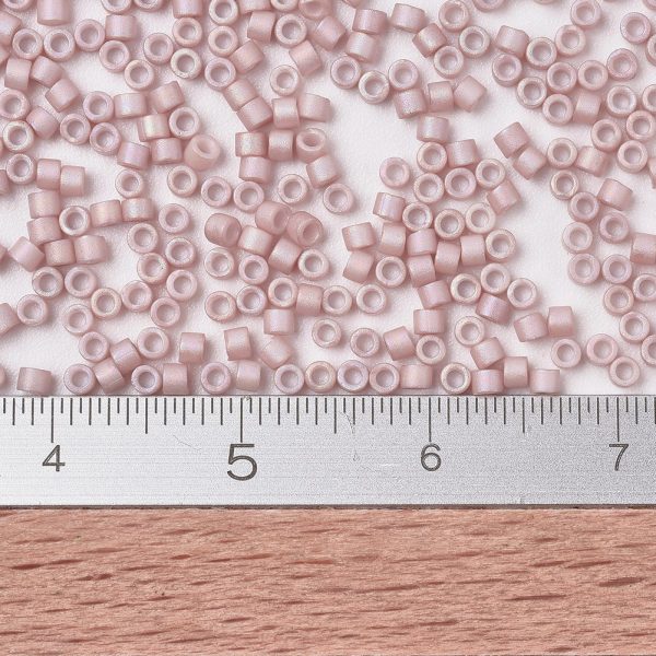 ac317245ad19c01d7ca5f271b525f3f5 MIYUKI DB1525 Delica Beads 11/0 - Matte Opaque Pink Champagne Yellow AB, 100g/bag