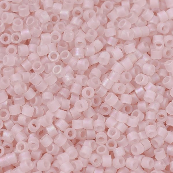 b7a6cd8ac19654db43868b8b3867f6a2 MIYUKI DB0868 Delica Beads 11/0 - Matte Transparent Pink Mist AB, 100g/bag