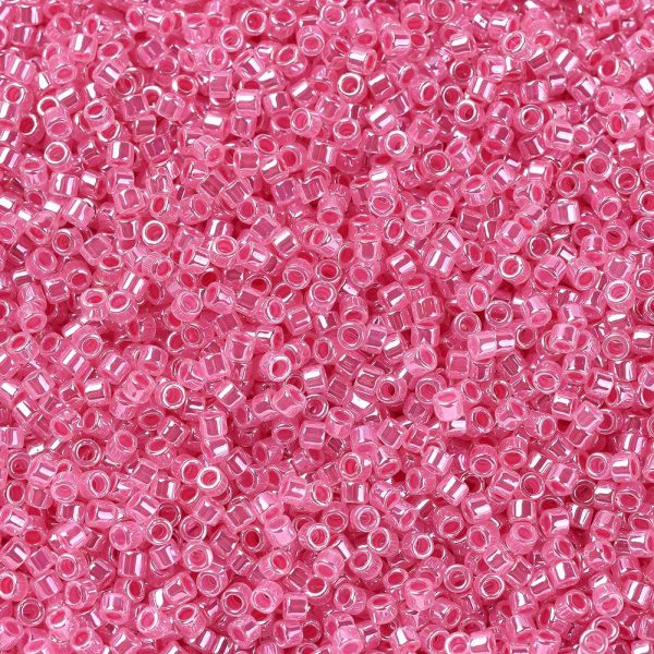 e417ab02f69aee42ab14197e764a5e3e 1 MIYUKI DB0236 Delica Beads 11/0 - Alabaster Carnation Pink Ceylon, about 2000pcs/10g